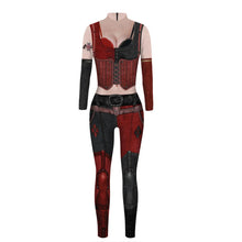 Load image into Gallery viewer, Harleen Quinzel Superhero Jumpsuit Catsuit Sexy Women Cosplay Costumes Halloween Bodysuit
