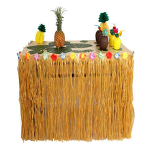 Load image into Gallery viewer, Hawaii Party Tropical Table Skirt DIY Hawaiian Grass Skirts Wedding Birthday Summer Luau Beach Tablecloth Garden Decor Supplies

