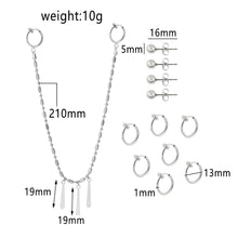 Load image into Gallery viewer, Horimiya Miyamura Izumi Cosplay Costume Punk Rock Earrings Lip Clip Chain Ear Clip Jewelry Accessories Unisex Prop
