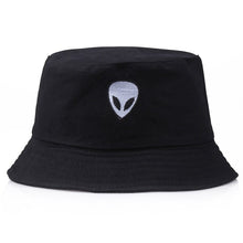 Load image into Gallery viewer, Unisex Embroidery Alien Foldable Bucket Hat Summer Beach Sun Hat Streetwear Fisherman Hat Outdoor Bucket Cap Men Women Hat
