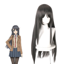 Load image into Gallery viewer, Sakurajima Mai Cosplay Wigs Headwear Rascal Does Not Dream Of Bunny Girl Senpai Synthetic Hair Long Straight Gray Hair Wig
