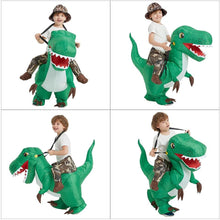 Load image into Gallery viewer, Velociraptor T REX Mascot Inflatable Costume For Kids Anime Halloween Costumes Dinosaur Birthday Gift For Party Cosplay Blow Up
