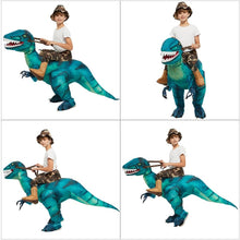 Load image into Gallery viewer, Velociraptor T REX Mascot Inflatable Costume For Kids Anime Halloween Costumes Dinosaur Birthday Gift For Party Cosplay Blow Up

