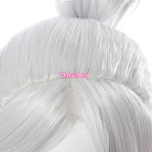 Load image into Gallery viewer, Game Valorant Viper Short Straight Black Cosplay Wig Jett Silvery White Wig Heat Resistant Synthetic Hair Wigs + a wig cap
