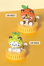 Load image into Gallery viewer, Orange Tiger Mini Building Blocks Big Fortuue And Great Profit Panda Tiger Mahjong Micro Bricks Figures Toy For Kid Gift
