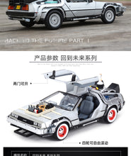 Load image into Gallery viewer, 1:24 DMC-12 DeLorean Time Machine Back to the Future Car Static Die Cast Vehicles Collectible Model Car Toys
