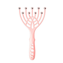 Load image into Gallery viewer, Head Massager Scalp Neck Comb Roller Five Finger 9 Claws Steel Ball Hand Held Relax Spa Hair Care For Hair Growth Stress Relief
