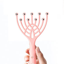 Load image into Gallery viewer, Head Massager Scalp Neck Comb Roller Five Finger 9 Claws Steel Ball Hand Held Relax Spa Hair Care For Hair Growth Stress Relief
