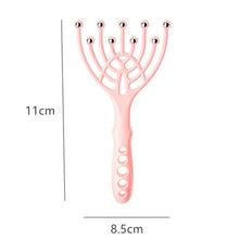 Load image into Gallery viewer, Head Massager Scalp Neck Comb Roller Five Finger 9 Claws Steel Ball Hand Held Relax Spa Hair Care For Hair Growth Stress Relief
