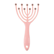 Load image into Gallery viewer, Head Massager Scalp Neck Comb Roller Five Finger 9 Claws Steel Ball Hand Held Relax Spa Hair Care For Hair Growth Stress Relief
