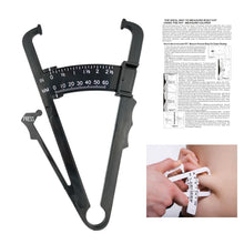 Load image into Gallery viewer, Health Care Skinfold Body Fat Caliper Body Fat Tester PLICOMETRO with body mass Tape with Measurement Chart Body Health Tool
