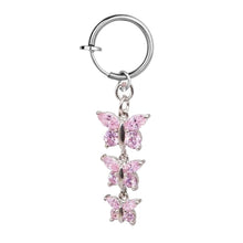 Load image into Gallery viewer, Heart shaped fake belly button ring belly button butterfly clip
