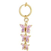 Load image into Gallery viewer, Heart shaped fake belly button ring belly button butterfly clip
