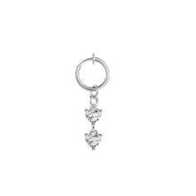 Load image into Gallery viewer, Heart shaped fake belly button ring belly button butterfly clip
