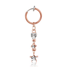 Load image into Gallery viewer, Heart shaped fake belly button ring belly button butterfly clip
