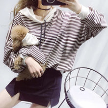 Load image into Gallery viewer, Autumn Winter Pet Dog Clothes Striped Pet Dog Hoodie French Bulldog Clothing For Dogs Costume Parent-Child Pet Clothes For Dogs
