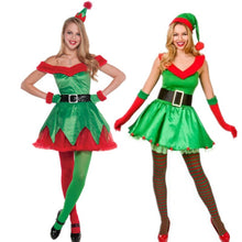 Load image into Gallery viewer, Women's Christmas Tree Costumes Xmas Party Cosplay Green elf Suit
