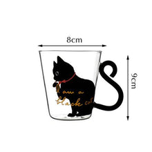 Load image into Gallery viewer, Letter Printed Transparent Creative Glass Coffee Tea Drinks Dessert Breakfast Milk Cup Glass Mugs Handle Drinkware
