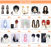 Load image into Gallery viewer, Anime 65CM Long Anime Kuroshitsuji Black Butler Undertaker Under taker Heat Resistant Hair Cosplay Costume Wig
