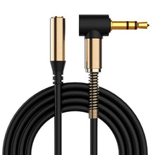 Load image into Gallery viewer, High Quality 3.5mm Jack AUX  Male to Female Extension Cable 90 Degree Right Angle Auxiliary Speaker Cable for PC Headphone
