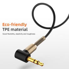 Load image into Gallery viewer, High Quality 3.5mm Jack AUX  Male to Female Extension Cable 90 Degree Right Angle Auxiliary Speaker Cable for PC Headphone
