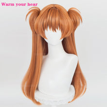 Load image into Gallery viewer, 68cm Long Asuka Langley Soryu Cosplay Anime EVA Long Two Color Styling Heat Resistant Hair Party Wig + a wig cap
