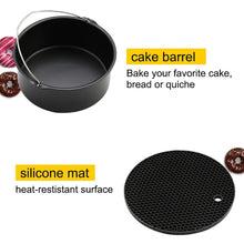 Load image into Gallery viewer, High Quality Air Fryer Accessories 8 Inch for Gowise Phillips Cozyna and Secura, Set of 10, Fit all Airfryer 5.3QT to 5.8QT
