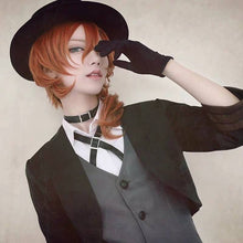 Load image into Gallery viewer, High Quality Anime Bungo Stray Dogs Chuya Nakahara Chuuya Cosplay Wig Heat Resistant Synthetic Hair Wigs + Wig  Headwear
