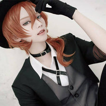 Load image into Gallery viewer, High Quality Anime Bungo Stray Dogs Chuya Nakahara Chuuya Cosplay Wig Heat Resistant Synthetic Hair Wigs + Wig  Headwear
