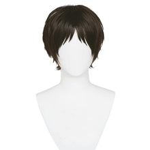Load image into Gallery viewer, High Quality Anime Cosplay Shinji Ikari Wig Cosplay Wigs Ikari Short Brown Black Heat Resistant Hair Wig + a wig cap
