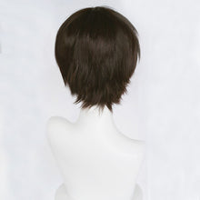 Load image into Gallery viewer, High Quality Anime Cosplay Shinji Ikari Wig Cosplay Wigs Ikari Short Brown Black Heat Resistant Hair Wig + a wig cap
