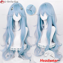 Load image into Gallery viewer, Anime Wigs High Quality  EVA 100cm Long Ayanami Rei Cosplay Wig Cyan Blue Curly Hair Heat Resistant Halloween Party Wigs + Wig Cap
