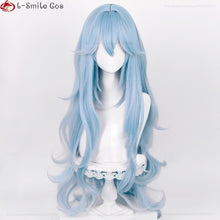 Load image into Gallery viewer, Anime Wigs High Quality  EVA 100cm Long Ayanami Rei Cosplay Wig Cyan Blue Curly Hair Heat Resistant Halloween Party Wigs + Wig Cap
