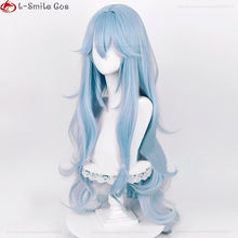 Load image into Gallery viewer, Anime Wigs High Quality  EVA 100cm Long Ayanami Rei Cosplay Wig Cyan Blue Curly Hair Heat Resistant Halloween Party Wigs + Wig Cap
