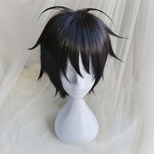 Load image into Gallery viewer, High Quality Anime One Piece Monkey D. Luffy Short Black Cosplay Wig Heat Resistant Synthetic Hair Wigs + Wig Cap
