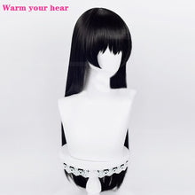 Load image into Gallery viewer, High Quality Anime SPY×FAMILY Yor Forger Cosplay Wig Black Heat Resistant Synthetic Party Killer Assassin Weapons Earrings Wigs
