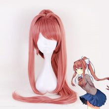 Load image into Gallery viewer, Literature Club Monika Wigs DDLC 95cm Long Heat Resistant Synthetic Hair Perucas Cosplay Wig +Wig Cap
