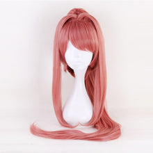 Load image into Gallery viewer, Literature Club Monika Wigs DDLC 95cm Long Heat Resistant Synthetic Hair Perucas Cosplay Wig +Wig Cap
