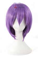 Load image into Gallery viewer, High Quality Kuroko's Basketball Murasakibara Atsushi Cosplay Wig Short Purple Hair Cosplay Costume Wigs + Wig Cap
