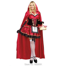 Load image into Gallery viewer, little red riding hood costume fancy adult cheap hallowen dressing up fantasia feminina christmas costumes
