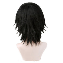 Load image into Gallery viewer, Himeno Cosplay Wig With Eyes Patch Anime Chainsaw Man Cosplay 30cm Black Short Hair Wig Heat Resistant Wig + a wig cap
