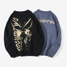 Load image into Gallery viewer, Hip Hop Knitwear Mens Women's Sweaters Fashion Butterfly Male Loose Tops Casual Streetwear Pullover Sweaters

