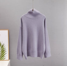 Load image into Gallery viewer, Hirsionsan Chic Turtle Neck Autumn Winter Sweater Women Soft Warm Basic Knitted Pullover 12 Colors Loose Casual Female Jumper
