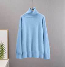 Load image into Gallery viewer, Hirsionsan Chic Turtle Neck Autumn Winter Sweater Women Soft Warm Basic Knitted Pullover 12 Colors Loose Casual Female Jumper
