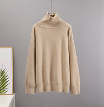 Load image into Gallery viewer, Hirsionsan Chic Turtle Neck Autumn Winter Sweater Women Soft Warm Basic Knitted Pullover 12 Colors Loose Casual Female Jumper
