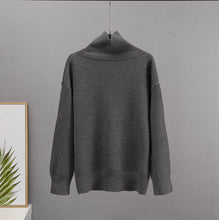 Load image into Gallery viewer, Hirsionsan Chic Turtle Neck Autumn Winter Sweater Women Soft Warm Basic Knitted Pullover 12 Colors Loose Casual Female Jumper
