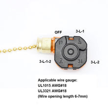 Load image into Gallery viewer, Home Ceiling Fan Light Lamp Replacement Parts 3position 4 Wire Pull Chain Control Switches
