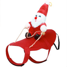 Load image into Gallery viewer, Dog Christmas Toy Pet Clothes Santa Claus Riding A Deer Jacket Coat Pet Christmas Apparel Costumes for Small Large Dog Outfit
