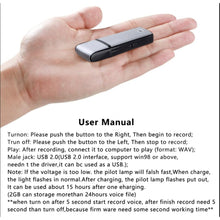Load image into Gallery viewer, Hot 32G/8GB Digital Audio Voice Recorder Pen USB Dictaphone Recorder Rechargeable Conference Flash Drive Mini Recorder Newest
