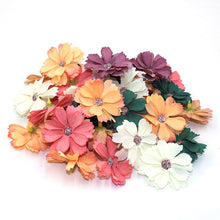Load image into Gallery viewer, Hot 50 pieces of 4.5 cm daisy flower head mini silk artificial flower decoration home wedding decoration DIY wreath headdress fa
